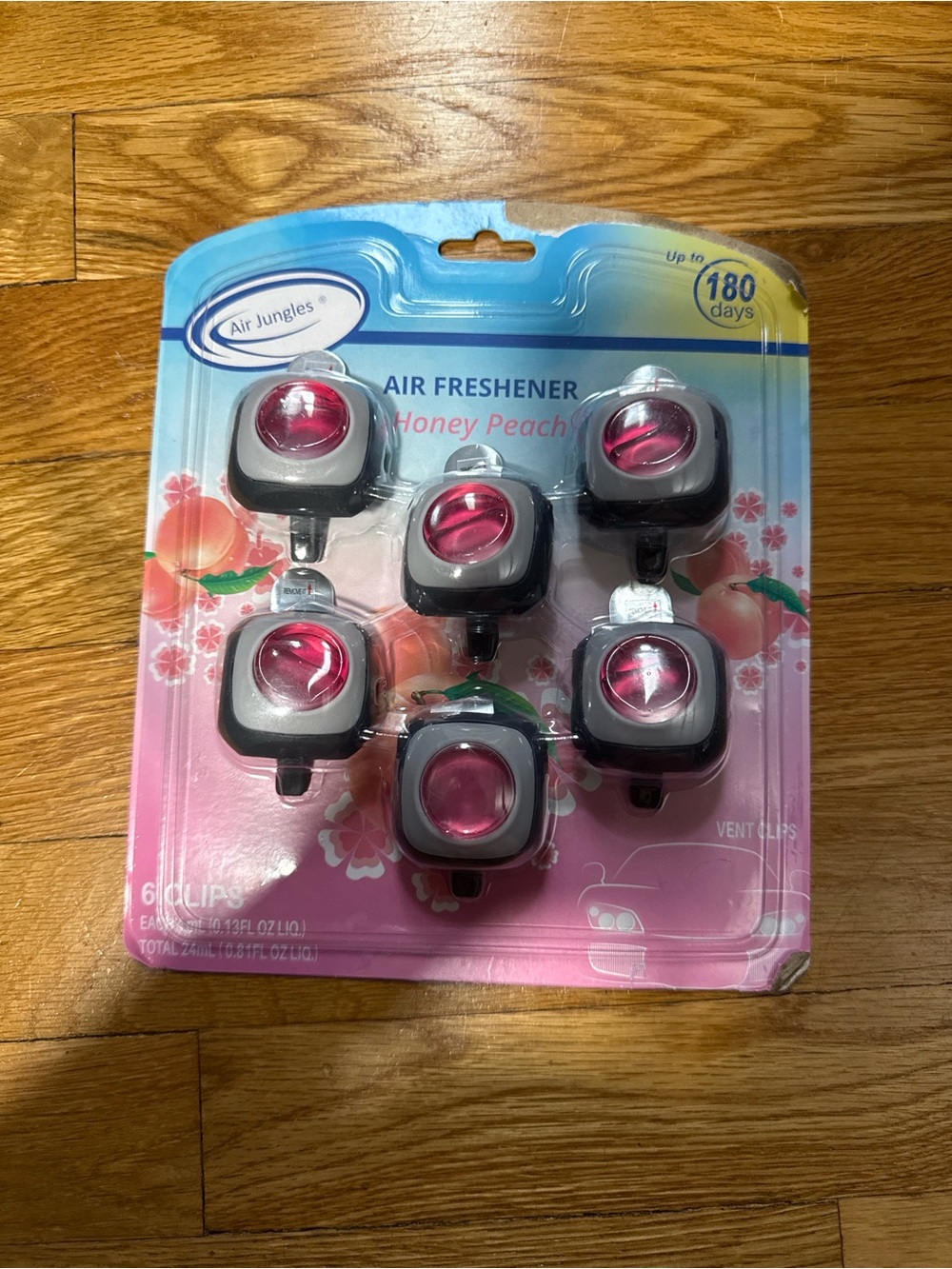 Honey Peach Car Vent Air Fresheners - Pink (6 Pack)